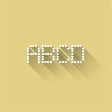 A B C D - Flat Dots Alphabet Stock Illustration