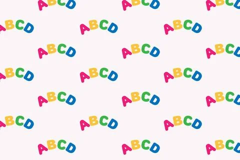A B C pattern. Pattern for kids. Vector illustration Illustrazione stock