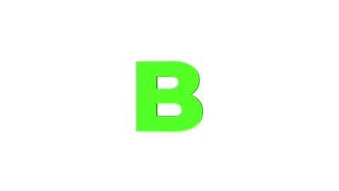 B Capital 3D on White BG, White BG Elements, 3D Text on white. Stock Footage 188191815