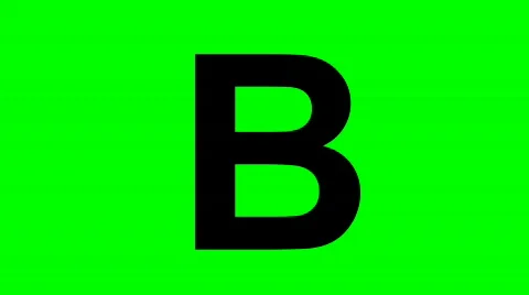 "B" Chromakey Green Screen Animated Fire Snow Water Explosion Lettering Stock Footage 133096
