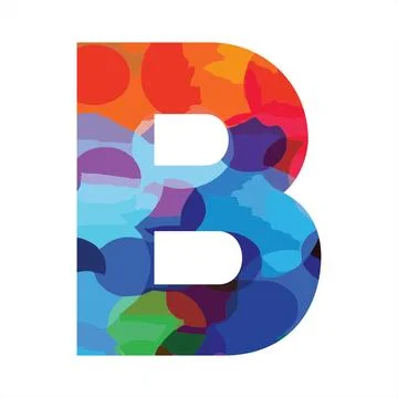 B colorful initial logo for enjoy, modern, funny, and stylish company field Stock Illustration