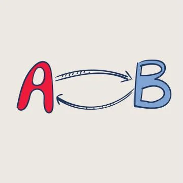 A to b connection vector illustration session Stock Illustration