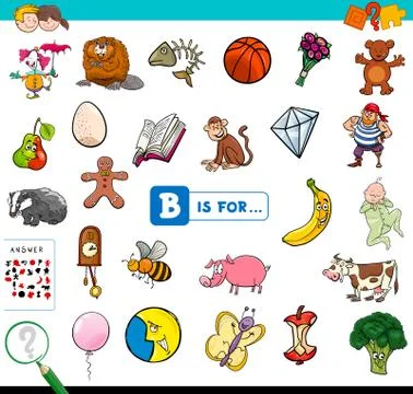 B is for educational game for children 스톡 일러스트