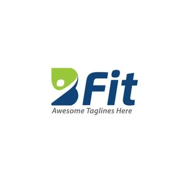 B-fit, creative B letter health concept Stock Illustration