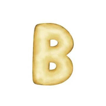 B gold balloon Stock Illustration