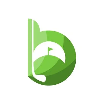B golf logo Illustrazione stock