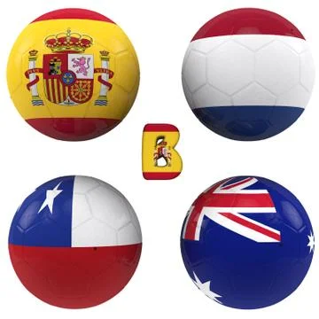 B group of the 2014 brazil Stock Illustration