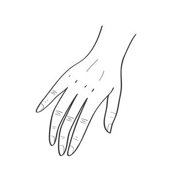 B hand expression Illustrazione stock