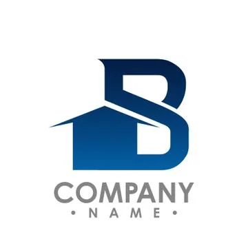 B initial letter realty logo design. Lettering Realty logo design vector conc Stock Illustration