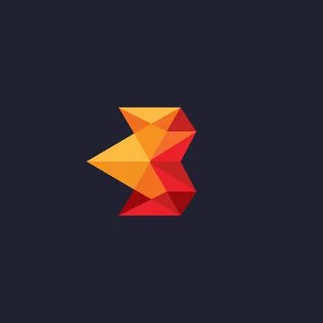 B Letter abstract logo design for business company Stock Illustration