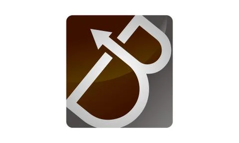 B Letter Arrow Template Illustrazione stock