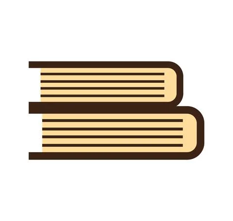B letter book on white Stock Illustration
