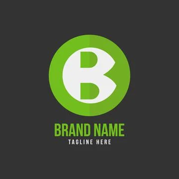 B letter conceptual logotype iconic icon vector illustration Illustrazione stock