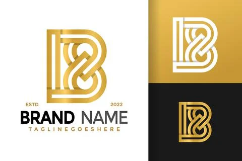 B Letter Infinity Logo Design, brand identity logos vector, modern logo, Logo Stock Illustration