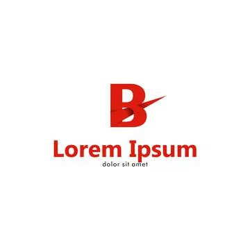 B Letter Logo with an Arrow Piercing it Stock-Illustration