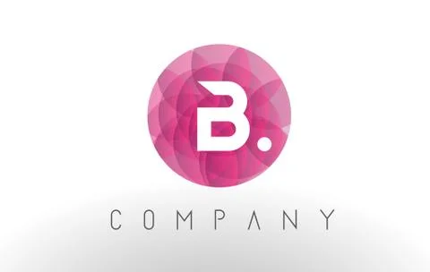 B Letter Logo Design with Circular Purple Pattern. Stock Illustration