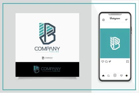 B letter logo Stock Illustration