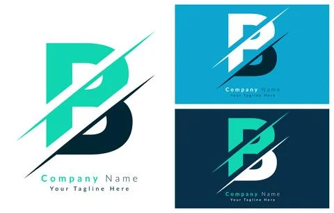 B Letter Logo Vector Design Concept Elements Stock Illustration