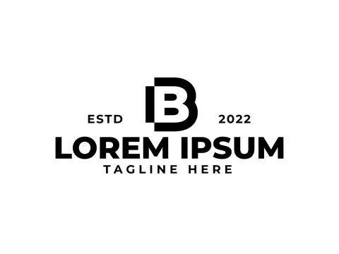 B letter mark logo vector icon illustration premium vector Illustrazione stock