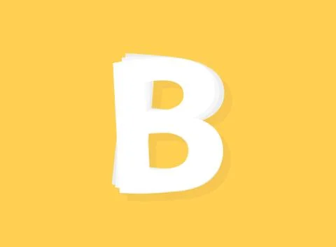 B Letter vector font, modern layers design. Eps10 illustration 스톡 일러스트