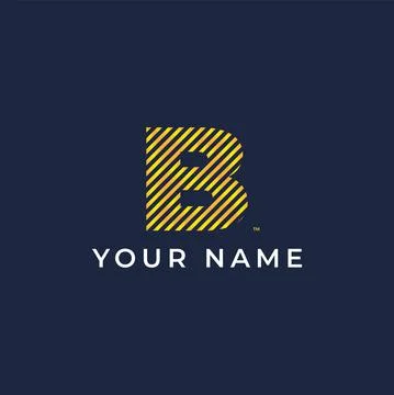 B Line Letter Logo Stock Illustration