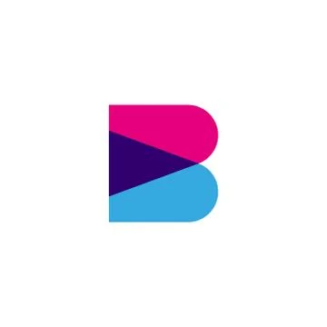 B logo . Abstract Letter B logo design. modern colorful overlay style. vector Stock Illustration