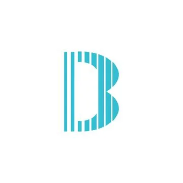 B logo b icon oval corners simple b logo Stock Illustration