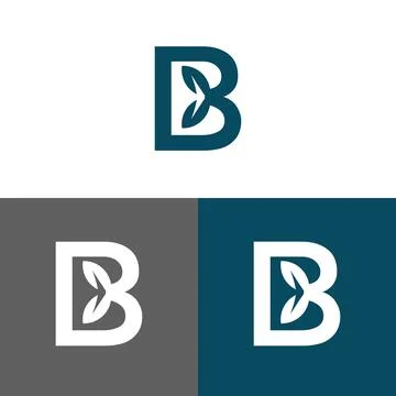 B logo design concept Illustrazione stock