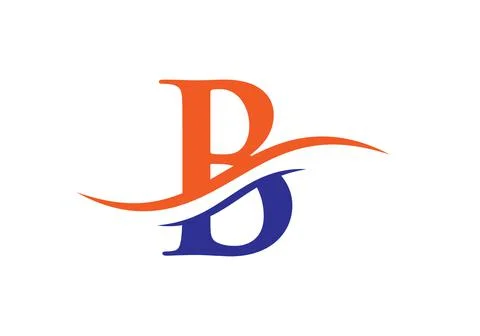 B Logo Design Vector Template. Initial Letter B Logotype For Business And Com Stock Illustration