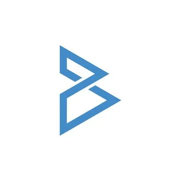 B logo simple geometric modern Stock Illustration
