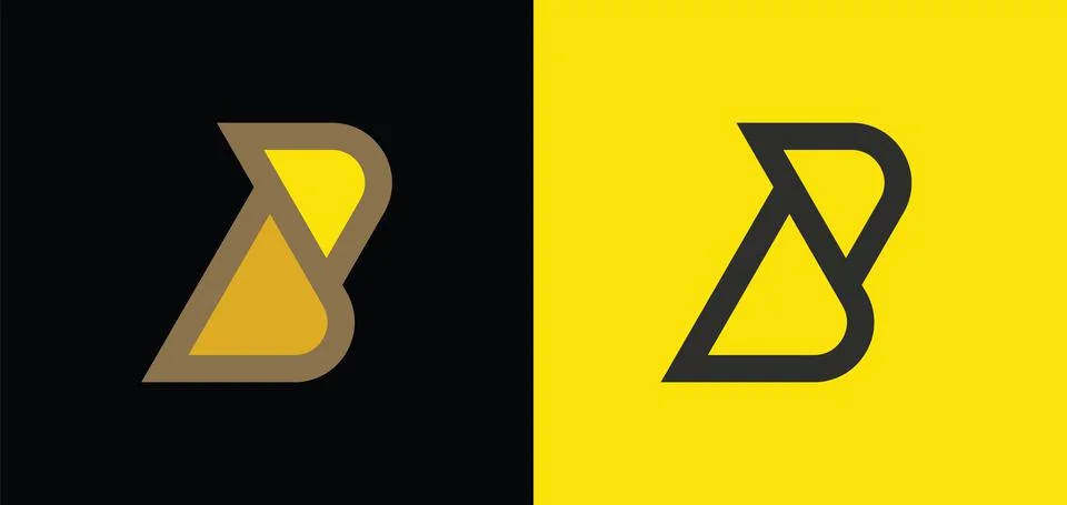 B logo vector abstract letter Stock Illustration