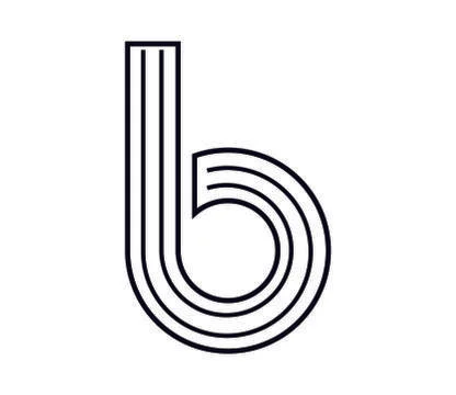 B logo on white Stock Illustration