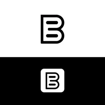 B Logo.B Letter Design Vector Illustration Modern Monogram Icon	 Stock Illustration