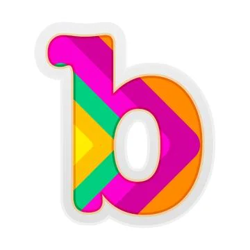 B, Nice font with nice color fill Stock Illustration