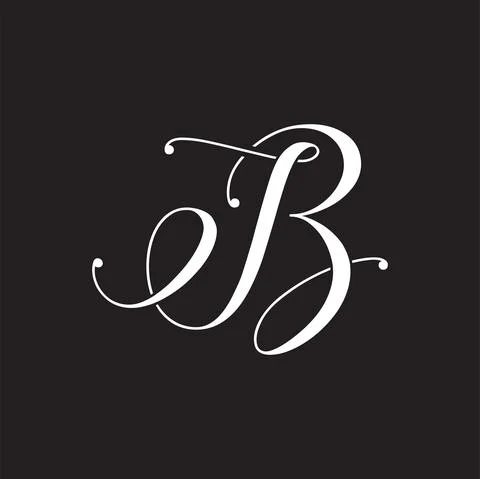 B or IB letter design vector Illustrazione stock
