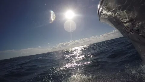 B-Roll - Close to the Ocean on a boat - Water Splashing Stock Footage 145693560