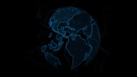 B-Roll of Earth Blue Marble Digital Clouds. Stockbeeldmateriaal 106920032