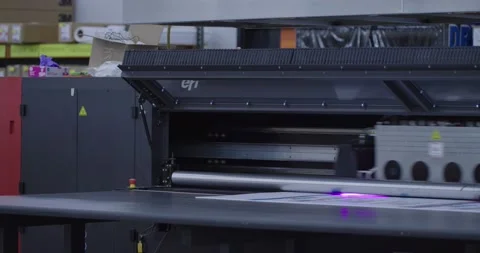 B-roll of an Industrial Printer Stock Footage 200790079