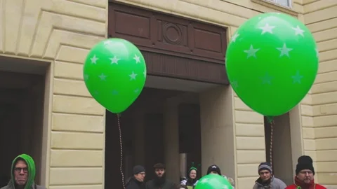 B-roll / moods vienna St. Patricks Day 2018 Stock Footage 87498788