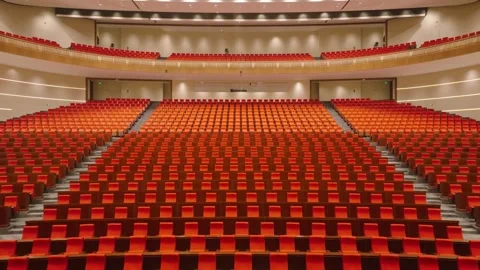 B-roll of new theater, lecture hall, concert hall Stock Footage 245083833