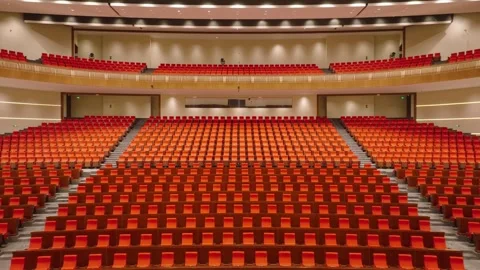 B-roll of new theater, lecture hall, concert hall Stock Footage 245083889