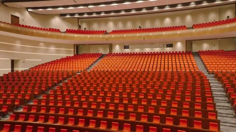 B-roll of new theater, lecture hall, concert hall Stock Footage 245083939