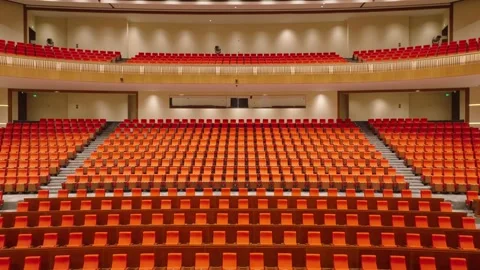 B-roll of new theater, lecture hall, concert hall Stock Footage 245084013