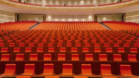 B-roll of new theater, lecture hall, concert hall Stock Footage 245084165