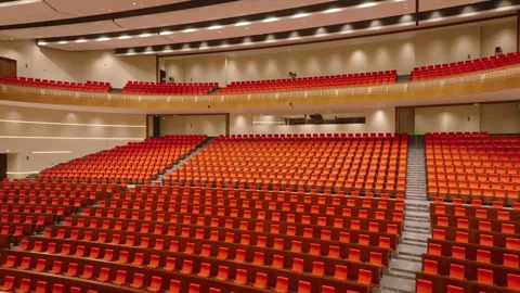 B-roll of new theater, lecture hall, concert hall Stock Footage 245084373
