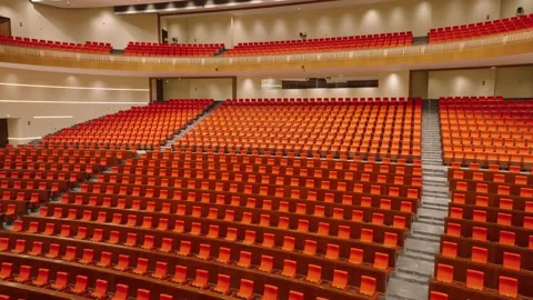B-roll of new theater, lecture hall, concert hall Stock Footage 245084377