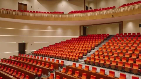 B-roll of new theater, lecture hall, concert hall Stock Footage 245084383