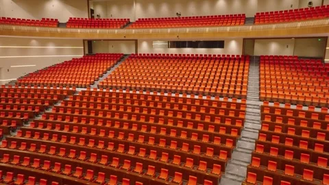 B-roll of new theater, lecture hall, concert hall Stock Footage 245084426