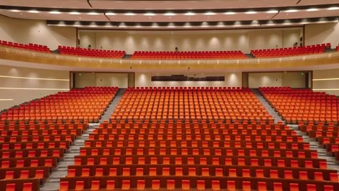 B-roll of new theater, lecture hall, concert hall Stock Footage 245084438
