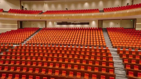 B-roll of new theater, lecture hall, concert hall Stock Footage 245084544
